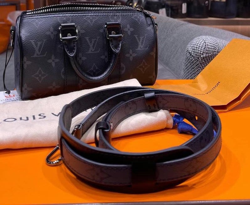 Louis Vuitton Monogram Eclipse Reverse Canvas Keepall XS Bag